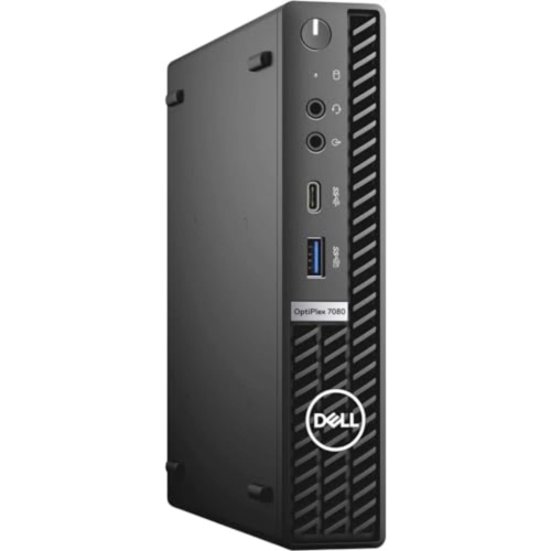 Refurbished Dell Optiplex 7080 Micro Desktop | Core i5 - 10500T - 512GB SSD + 512GB SSD Hard Drive - 16GB RAM | 6 cores @ 3.8 GHz Win 11 Pro Black