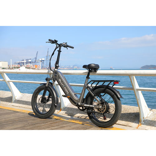 Vélo électrique repliable EB750S de Blutron (moteur 500 W/autonomie maximale 70 km/vitesse maximale 32 km/h) - Gris futuriste - Exclusivité Best Buy
