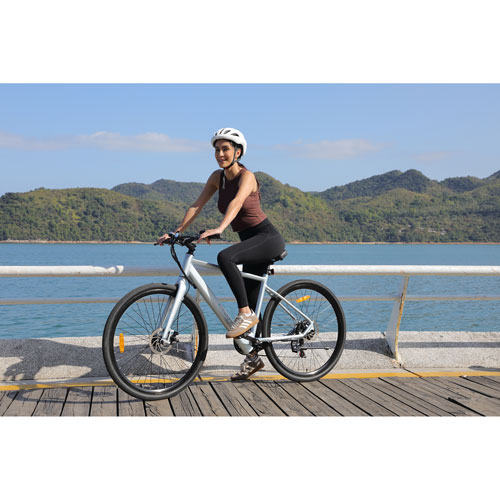 Blutron EB570 Electric Commuter Bike - Azure Blue - Only at Best Buy