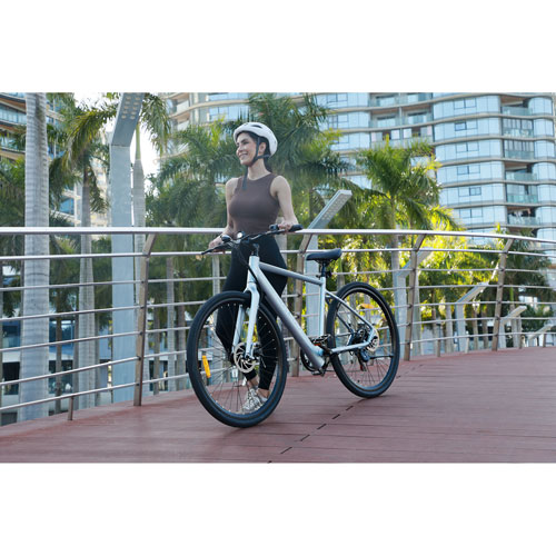 Blutron EB570 Electric Commuter Bike (350W Motor / Up to 50km Battery Range / 32km/h Top Speed) - Azure Blue - Only at Best Buy