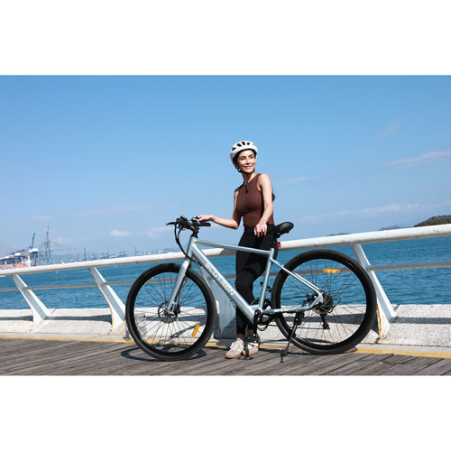 Blutron EB570 Electric Commuter Bike (350W Motor / Up to 50km Battery Range / 32km/h Top Speed) - Azure Blue - Only at Best Buy