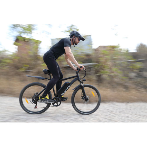 Blutron EB550 Electric Mountain Bike (500W Motor / Up to 60km Battery Range / 32km/h Top Speed) - Gilt Black - Only at Best Buy