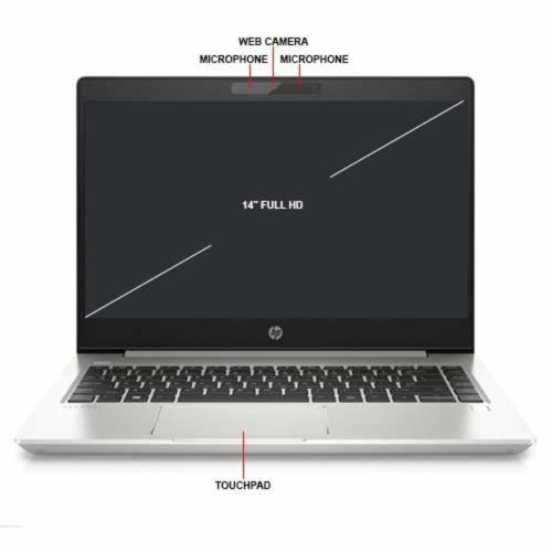 Refurbished HP ProBook 440 G6 Laptop | 14" 1920x1080 FHD | Core i5 - 8265U - 256GB SSD Hard Drive - 16GB RAM | 4 cores @ 3.9 GHz Win 11 Pro Silver