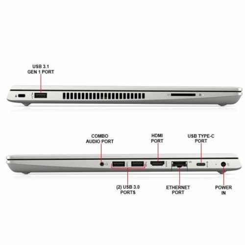 Refurbished HP ProBook 440 G6 Laptop | 14" 1920x1080 FHD | Core i5 - 8265U - 256GB SSD Hard Drive - 16GB RAM | 4 cores @ 3.9 GHz Win 11 Pro Silver