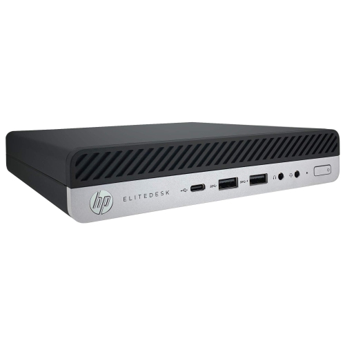 HP EliteDesk 800 G4 Mini Desktop | Core i5 - 8600T - 128GB SSD Hard Drive - 8GB RAM | 6 cores @ 3.7 GHz Win 10 Pro Black