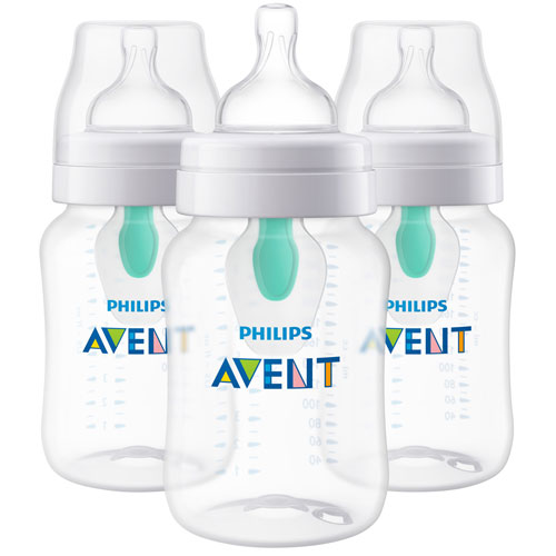 Philips Avent Anti-Colic 9 oz. Baby Bottle Set with AirFree Vent - 3 Pack