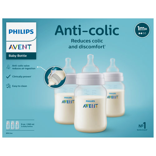 Philips Avent Anti-Colic 9 oz. Baby Bottle Set - 3 Pack
