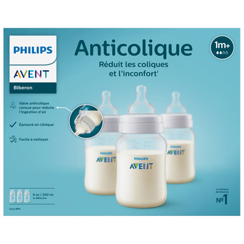 Philips Avent Anti-Colic 9 oz. Baby Bottle Set - 3 Pack