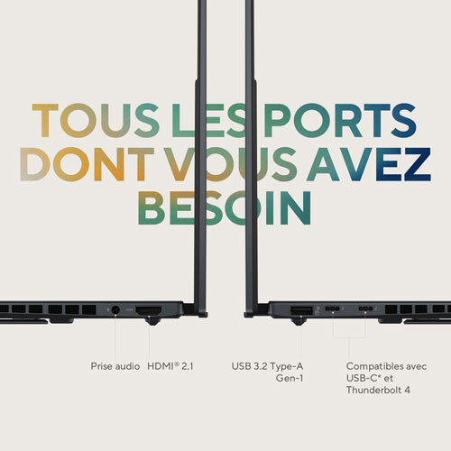 Portable à écran tactile 2-en-1 de 14 po Zenbook DUO d'ASUS avec IA - Gris encrier