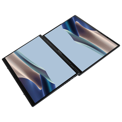 Portable à écran tactile 2-en-1 de 14 po Zenbook DUO d'ASUS avec IA - Gris encrier (Core Ultra 9 d'Intel/RAM 32 Go/SSD 1 To/Win 11)