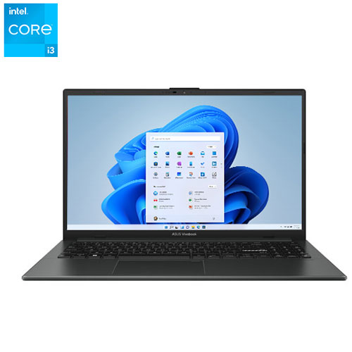 Portable de 15,6 po Vivobook Go 15 d'ASUS - Noir mixte (Core i3-N305 d'Intel/RAM 8 Go/SSD 512 Go/Windows 11)