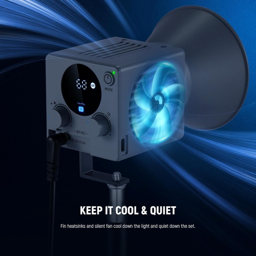 Open Box - NEEWER HS60B Mini Video Light with App Control, 60W Handheld Portable Bi Color COB LED Continuous Output Lighting