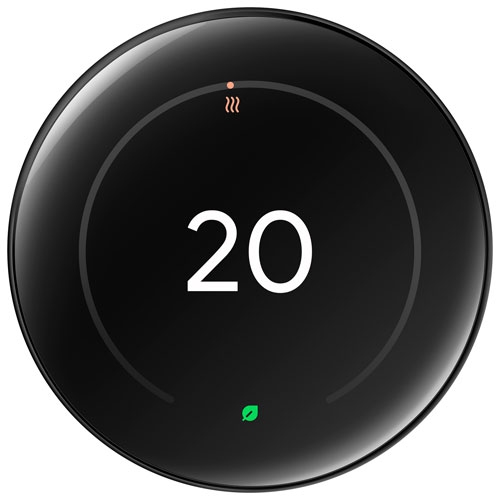 Google Nest Wi-Fi Smart Learning Thermostat - Polished Obsidian