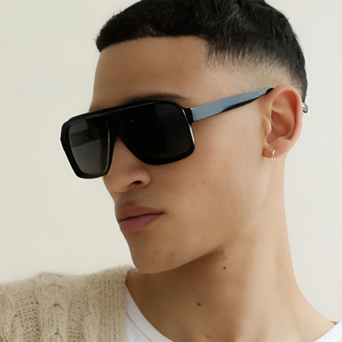 Lunettes de soleil carrées surdimensionnées Hommes Femmes 2025 Luxury Marque tendance Big Frame Vintage Shades mode Outdoor Driving Eyewear UV400 -