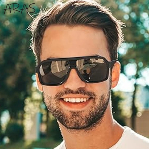 Lunettes de soleil carrées surdimensionnées Hommes Femmes 2025 Luxury Marque tendance Big Frame Vintage Shades mode Outdoor Driving Eyewear UV400 -