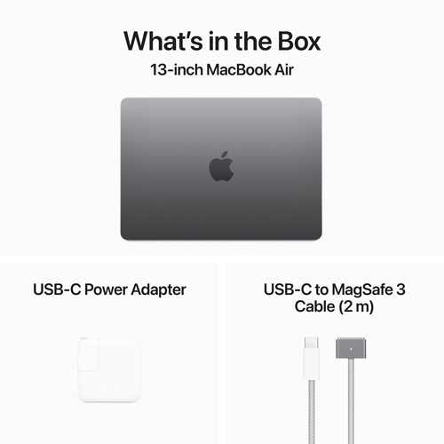 Apple MacBook Air 13.6" w/ Touch ID (2022) - Space Grey (Apple M2 / 16GB RAM / 256GB SSD) English by APPLE - Refurbished condition - Image 5