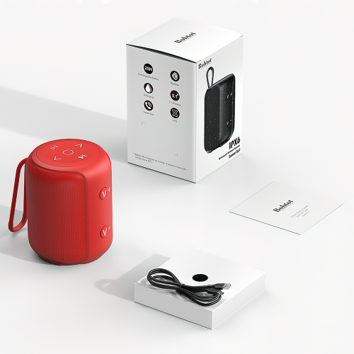 Bobtot Portable Speaker Bluetooth 10W Peak, IPX6 Shower Speaker, 25H Playing Time, Loud and Stereo Sound with Bass, Dual Pairing, Small Bluetooth