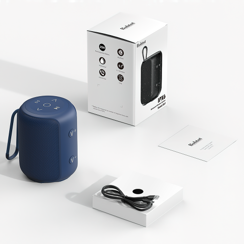 Bobtot Portable Speaker Bluetooth 10W Peak, IPX6 Shower Speaker, 25H Playing Time, Loud and Stereo Sound with Bass, Dual Pairing, Small Bluetooth