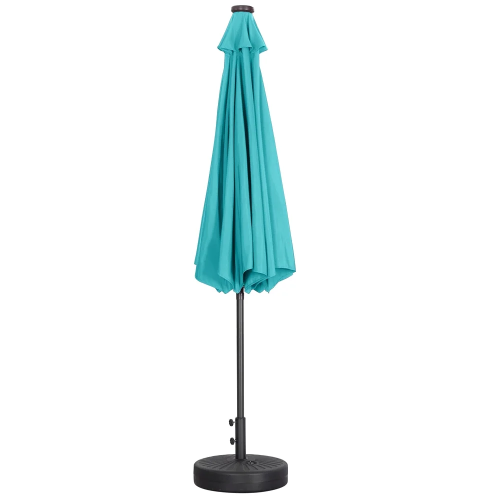 Ainfox 10Ft Solar Powered Aluminum Patio Table Market Umbrella Blue