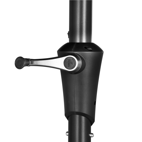 Ainfox 15ft x 8.8ft Outdoor Double-Sided Market Patio Umbrella Coffee