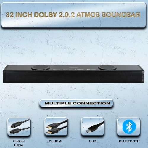 Memorex Bluetooth Dolby Atmos 2.0.2CH Soundbar