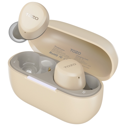 TOZO A1 Earbuds True Wireless Stereo Sound Bass 2 Mic for AI Calls-Khaki