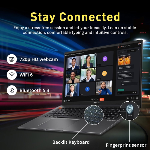 ASUS VivoBook S 15 Slim Laptop, 15.6" FHD Anti-Glare Display, Ryzen 5-5600H, 2.16TB Storage(2TB SSD +160GB Docking Station), 8GB RAM, Backlit