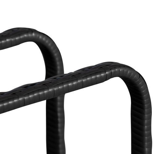 Outsunny Rolling Pool Storage, rotin, meubles de jardin, rangement extérieur en osier, flotteurs, nouilles, pagaies, balles, serviettes, Accessoires