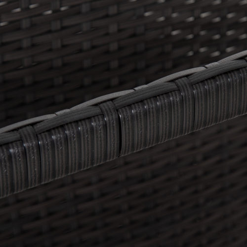 Outsunny Rolling Pool Storage, rotin, meubles de jardin, rangement extérieur en osier, flotteurs, nouilles, pagaies, balles, serviettes, Accessoires