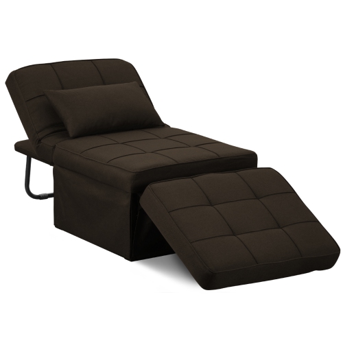 Image 1 of 5.. Ainfox 71in. folding sofa bed brown for home