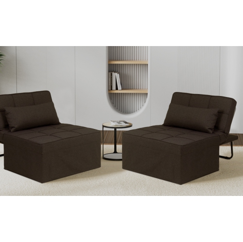 Ainfox 71in. folding sofa bed brown for home