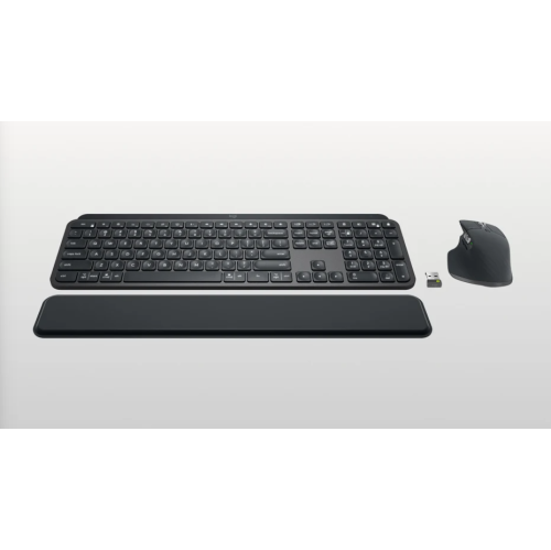 Logitech MX Keys S Combo - Performance Wireless Keyboard and Mouse with Palm Rest, Fast Scrolling, Bluetooth, USB C, for Windows, Linux, Chrome, Mac,