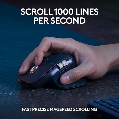 Logitech MX Keys S Combo - Performance Wireless Keyboard and Mouse with Palm Rest, Fast Scrolling, Bluetooth, USB C, for Windows, Linux, Chrome, Mac,