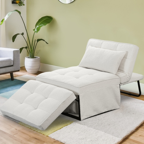 Ainfox 71&nbsp;po canapé-lit pliant blanc pour la maison