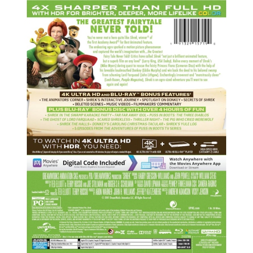 Shrek [20th Anniversary Limited Edition Steelbook] [4K Ultra HD + Blu-ray]