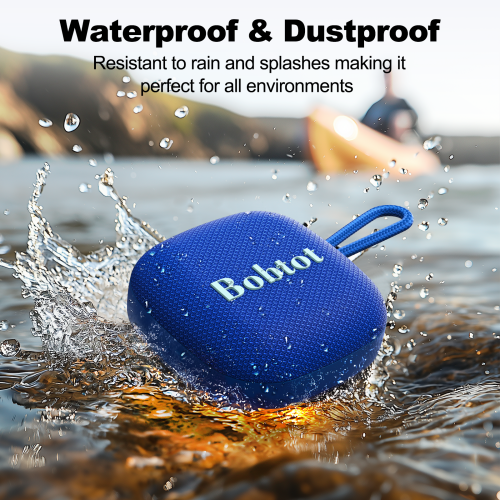 Bobtot Portable Bluetooth Wireless Speaker - IPX7 Waterproof Mini Shower Speakers with 10W Peak Loud Stereo Sound, 16 Hours Playtime, Rich Bass, TWS,