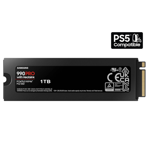 Refurbished SAMSUNG 990 PRO w/Heatsink SSD 1TB PCIeGen4 NVMe M.2Internal SolidState
