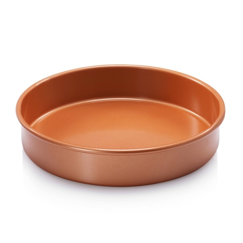 Plat de cuisson rond antiadhésif Diamond Copper de Gotham Steel, 9,5 x 1,75&nbsp;po, allant au lave-vaisselle