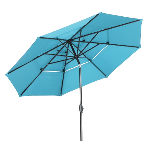 Ainfox 3-Layer 10ft Patio Umbrella White