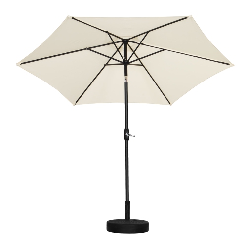 Parasol de table d'extérieur de 9 pi blanc d'Ainfox
