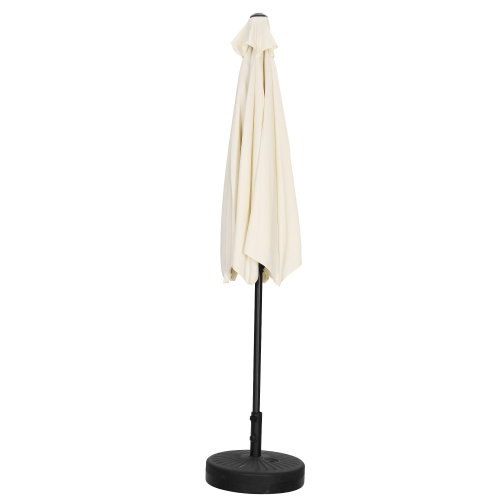 Parasol de table d'extérieur de 9 pi blanc d'Ainfox