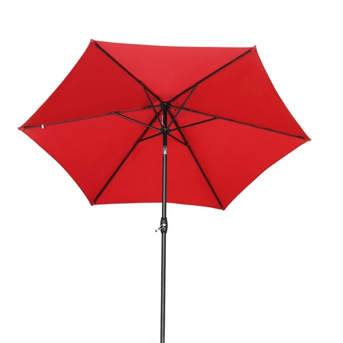 Parasol de table d'extérieur de 9 pi d'Ainfox, rouge