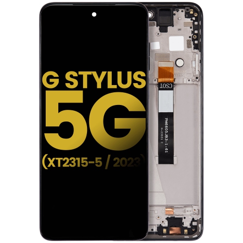 Excellent High-Quality Replacement LCD Assembly with Frame for Motorola Moto G Stylus 5G (XT2315-5 / 2023) -in Cosmic Black by ESOURCE PARTS - Refurbished condition - Image 2