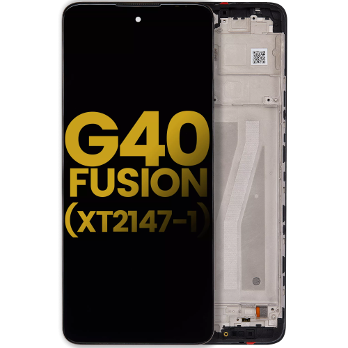 Excellent Premium Replacement LCD Assembly with Frame for Motorola Moto G40 Fusion (XT2147-1) -Black Screen by ESOURCE PARTS - Refurbished condition - Image 2