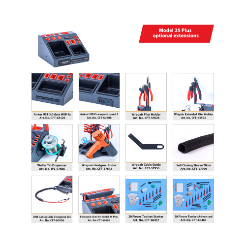 Best Shopper Wrepair Station Model 25 Plus - USB Powerport HUB and NUC Ready for Efficient Repairs