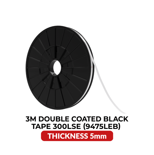 Ruban double face en polyester haute résistance 300LSE - 5&nbsp;mm x 25&nbsp;M par 3&nbsp;M pour un collage durable