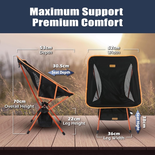 PetginHome-Camping Chairs, Folding Camping Chair, Outdoor Chairs, Lawn Chairs Camp Chair Chaise Camping Pliante Portable Outdoor Folding Chair