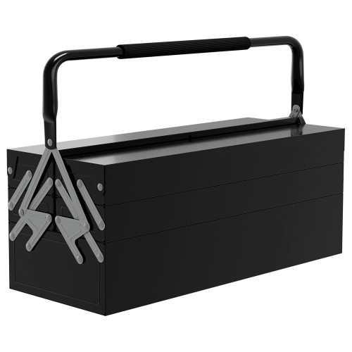 DURHAND – Coffre à outils en métal de 22&nbsp;po, armoire à outils portative en acier à 5 plateaux en porte-à-faux, noir