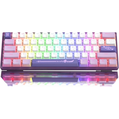Womier 60% Percent Keyboard,WK61 Mechanical RGB Wired Gaming Keyboard,Hot-Swappable Creamy Keyboard with PBT Keycaps,Linear Red Switch for