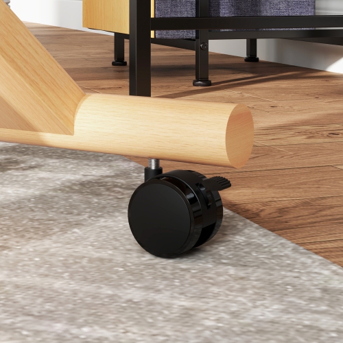 HOMCOM Ergonomic Kneeling Chair, Rolling Desk Stool with Solid Rubberwood Frame, Posture Chair for Office, Posture Correction, Cream White